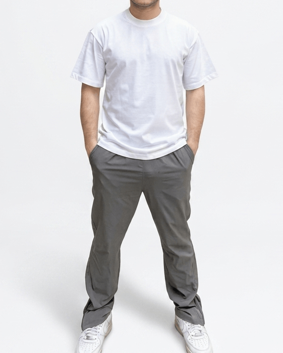 White Oversized Minimal Plain T-Shirt | Premium Cotton Essential Tee - Image 2